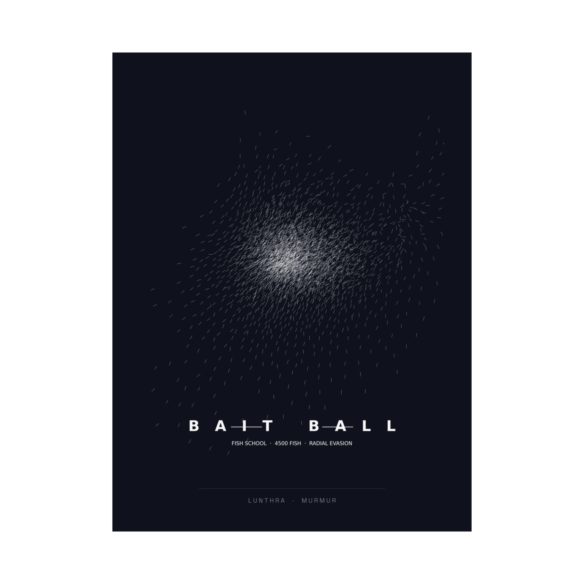 Bait Ball Poster - Boids Flocking Model Art Wall Art