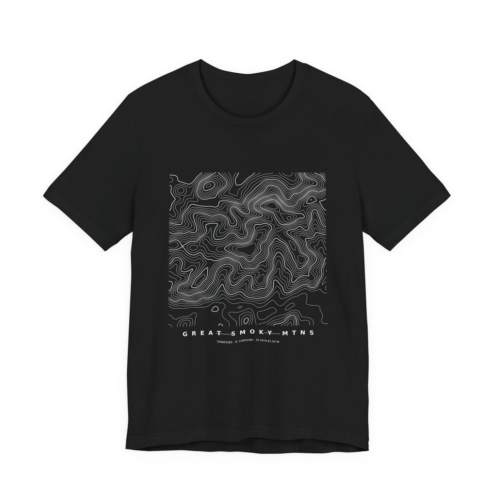 Great Smoky Mountains Topographic Tee — Contour Map