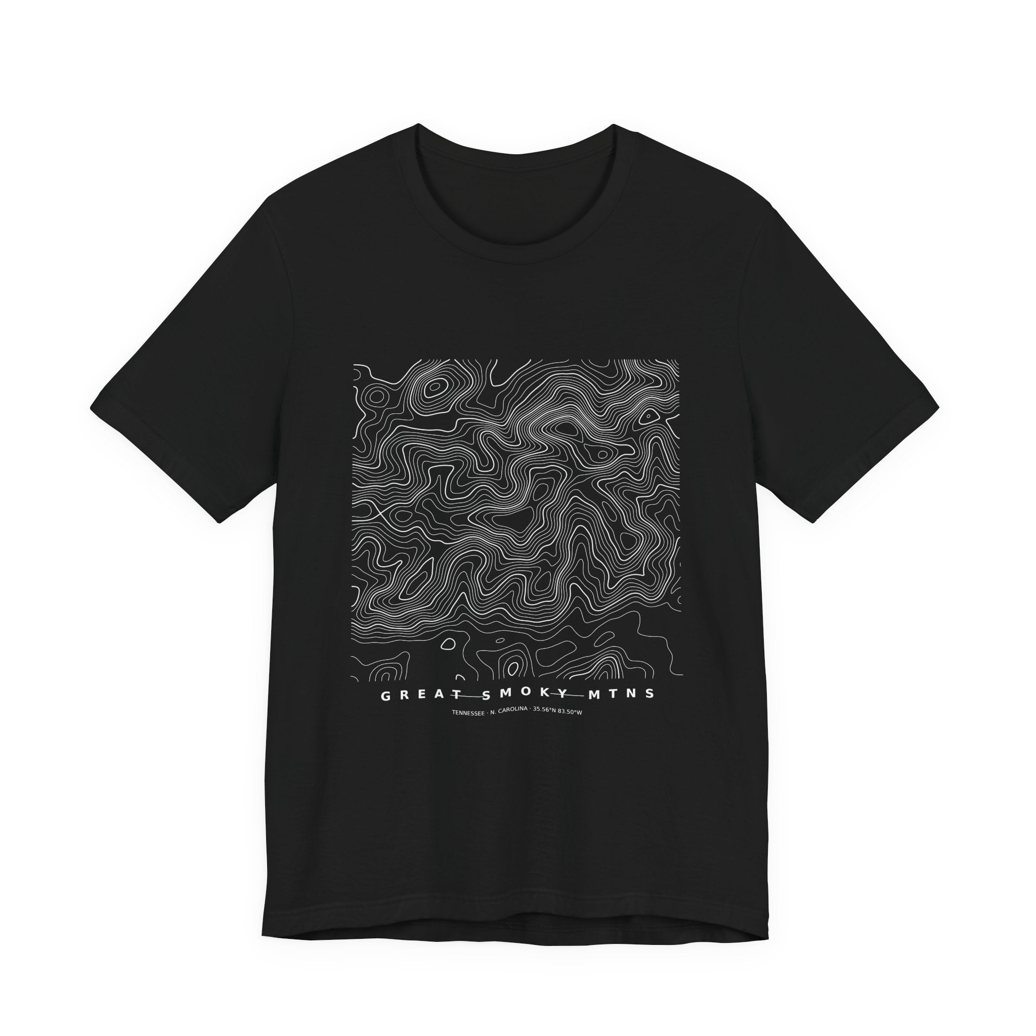 Great Smoky Mountains Topographic Tee — Contour Map