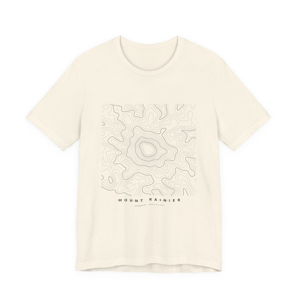 Mount Rainier Topographic Tee — Real Contour Map