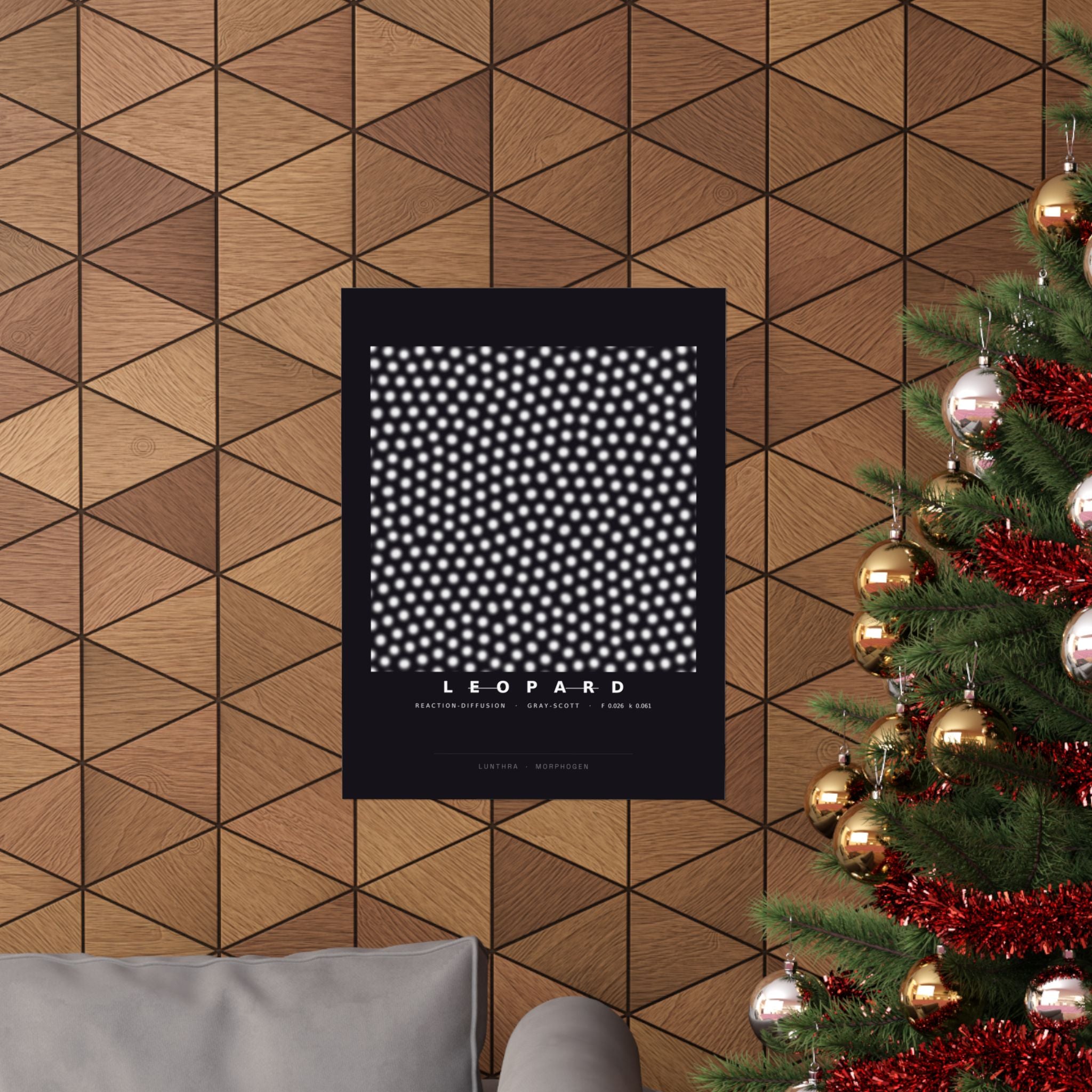 Leopard Poster - Turing Reaction-Diffusion Art Wall Art