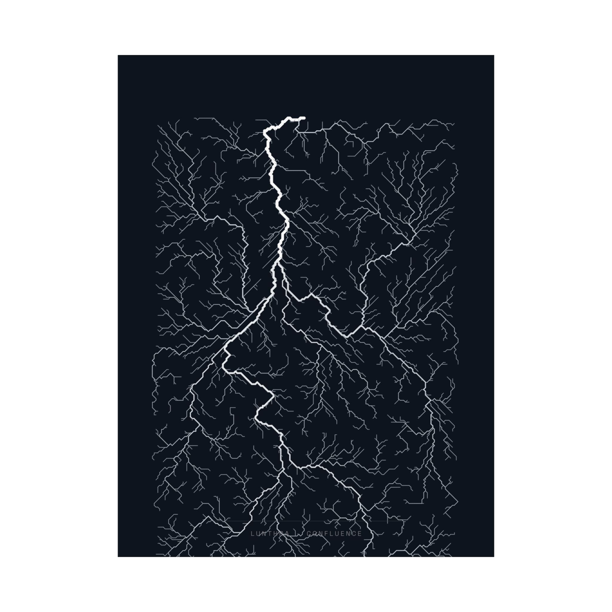 Nile Poster - Modeled Drainage Network Art Wall Art