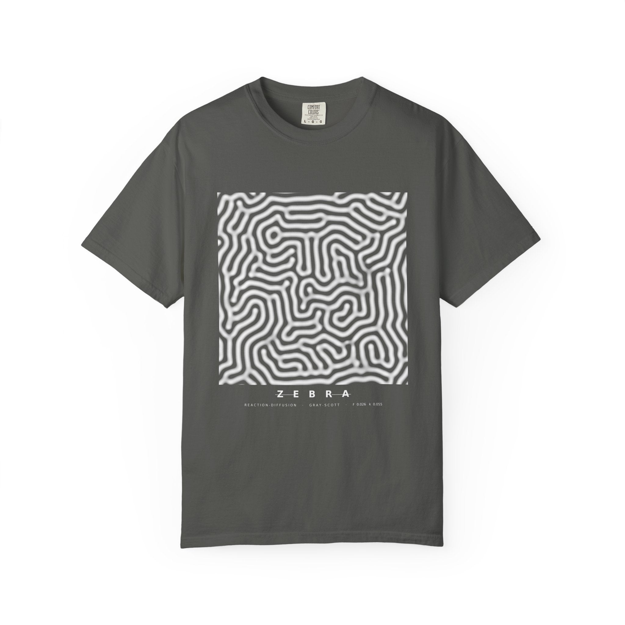 Zebra Tee - Turing Reaction-Diffusion Art | Men's