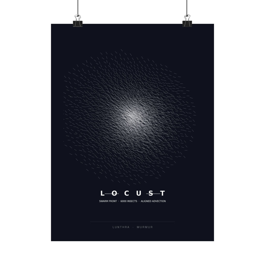 Locust Swarm Poster - Boids Flocking Model Art Wall Art