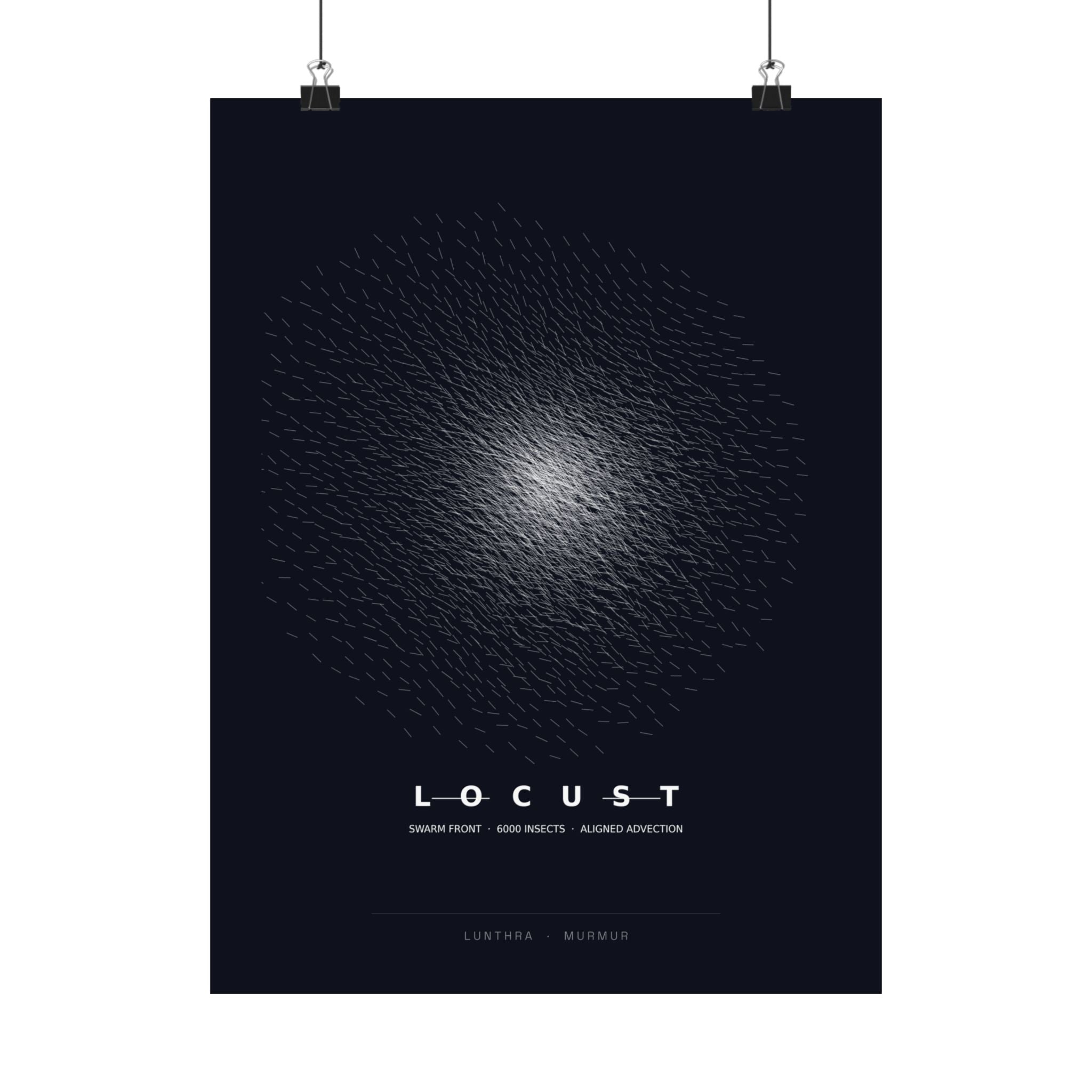 Locust Swarm Poster - Boids Flocking Model Art Wall Art