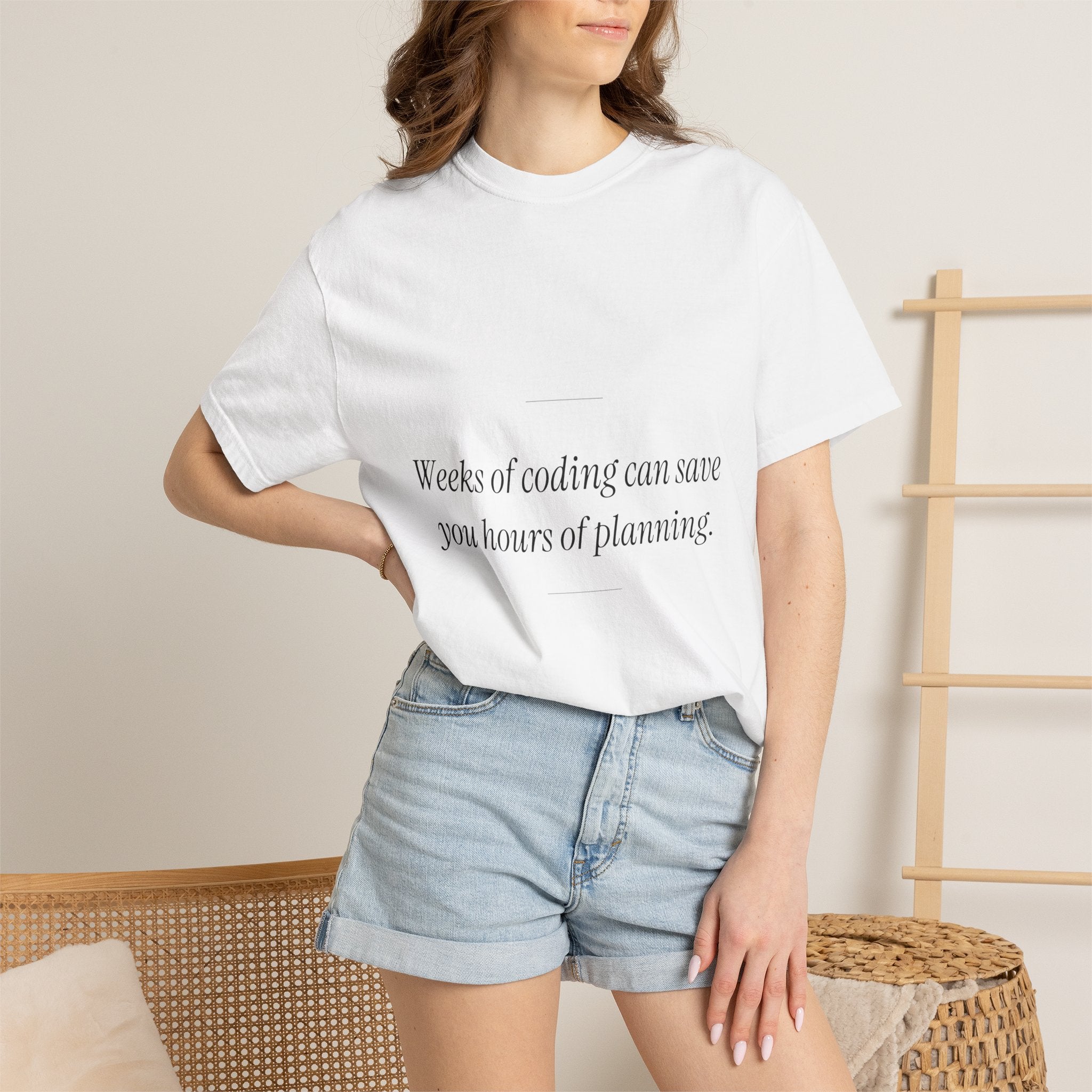 Weeks Of Coding Tee — Hours Of Planning
