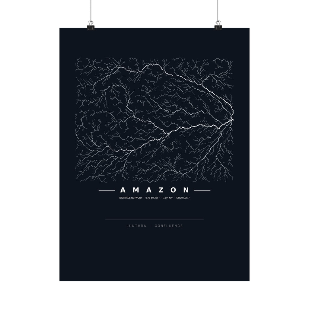Amazon Poster - Modeled Drainage Network Art Wall Art