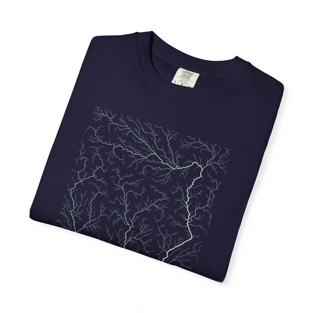 Mississippi Tee - Modeled Drainage Network Art | Men's