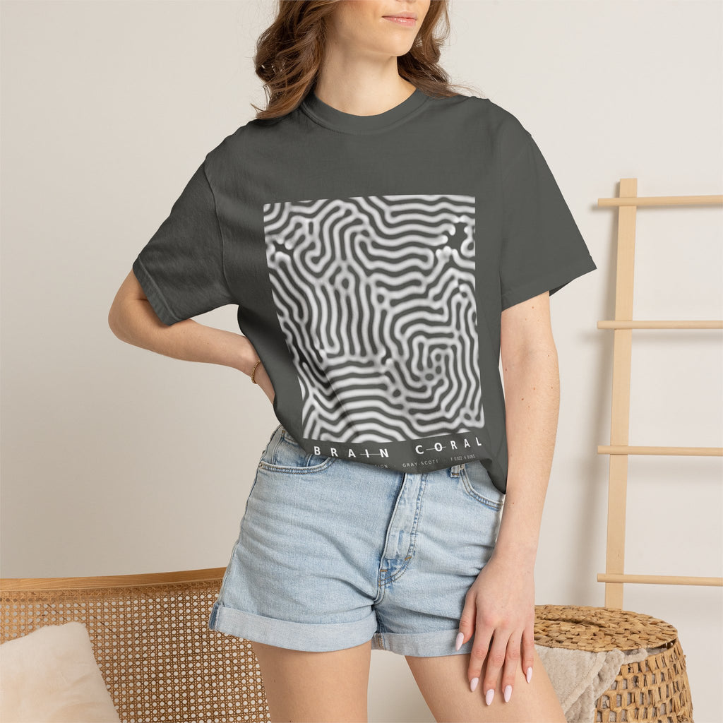 Brain Coral Tee - Turing Reaction-Diffusion Art | Men's