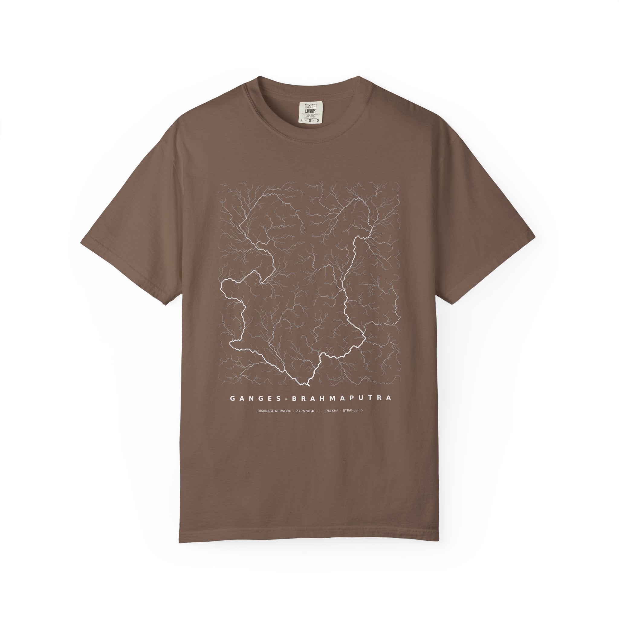Ganges-Brahmaputra Tee - Modeled Drainage Network Art | Men's