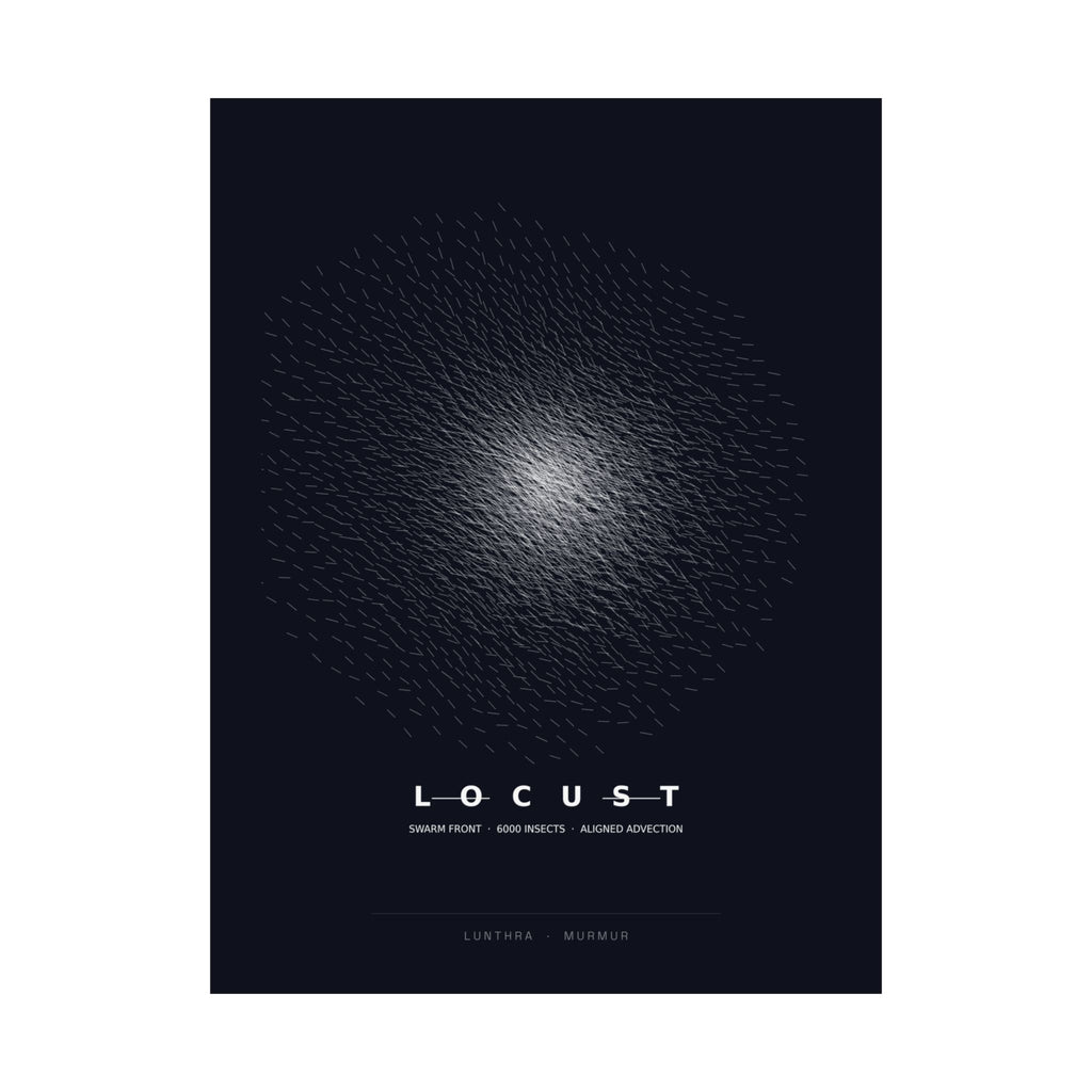 Locust Swarm Poster - Boids Flocking Model Art Wall Art