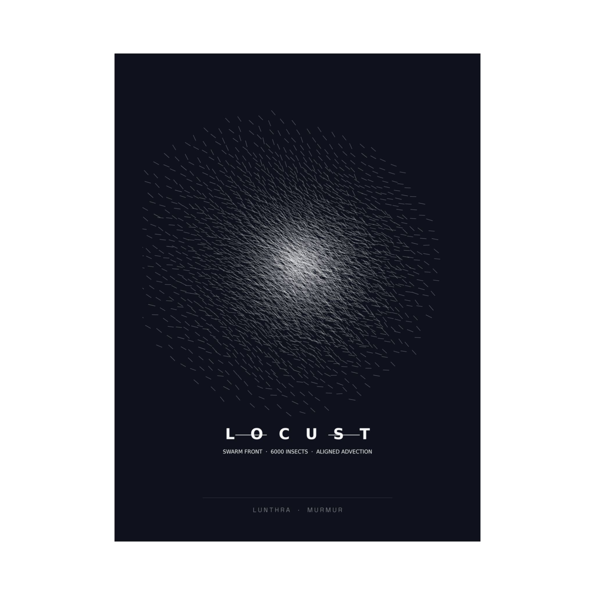 Locust Swarm Poster - Boids Flocking Model Art Wall Art