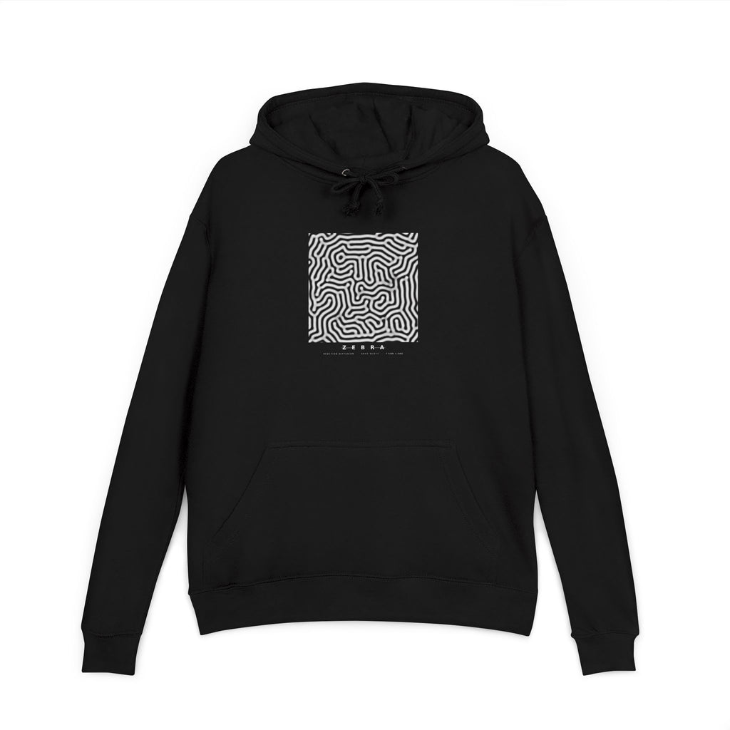 Zebra Hoodie - Turing Reaction-Diffusion Art | Men's