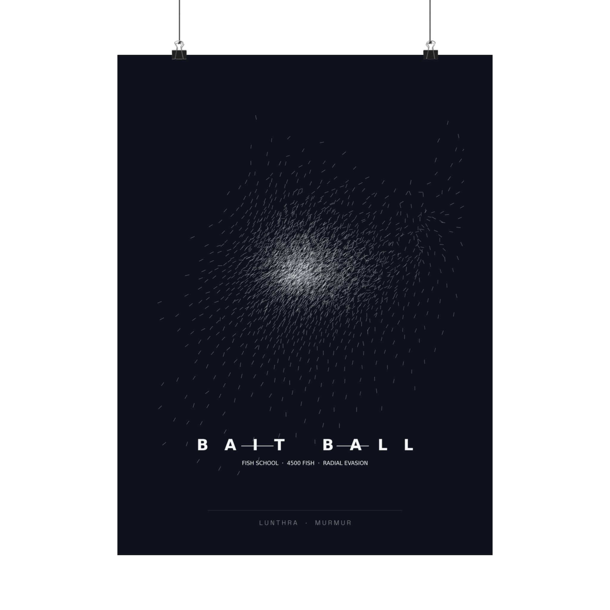 Bait Ball Poster - Boids Flocking Model Art Wall Art