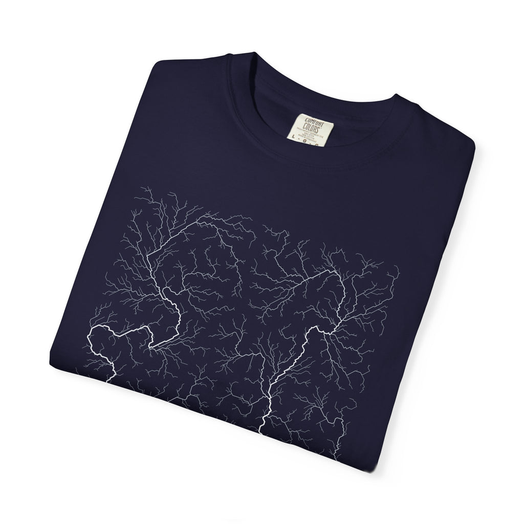 Ganges-Brahmaputra Tee - Modeled Drainage Network Art | Men's