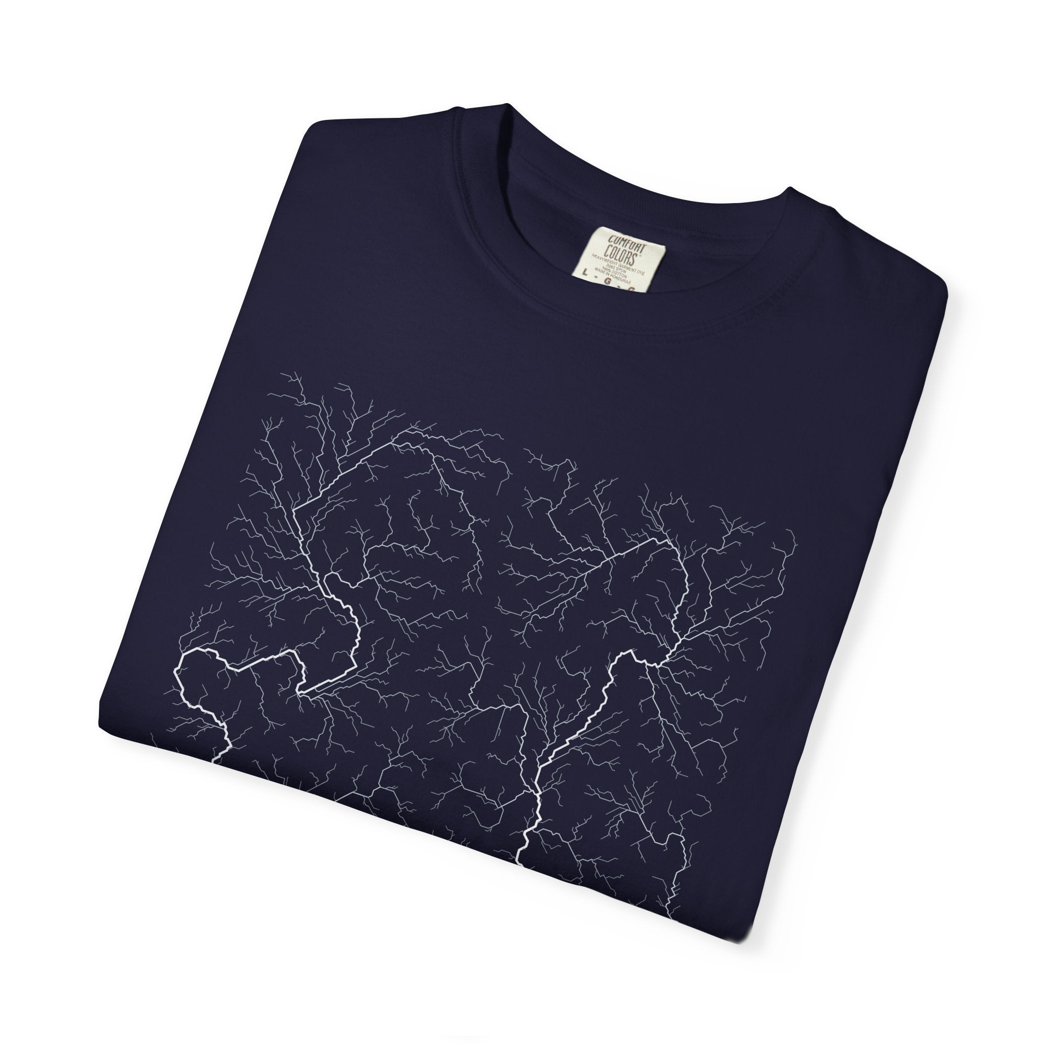 Ganges-Brahmaputra Tee - Modeled Drainage Network Art | Men's
