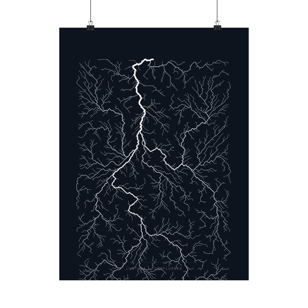 Nile Poster - Modeled Drainage Network Art Wall Art