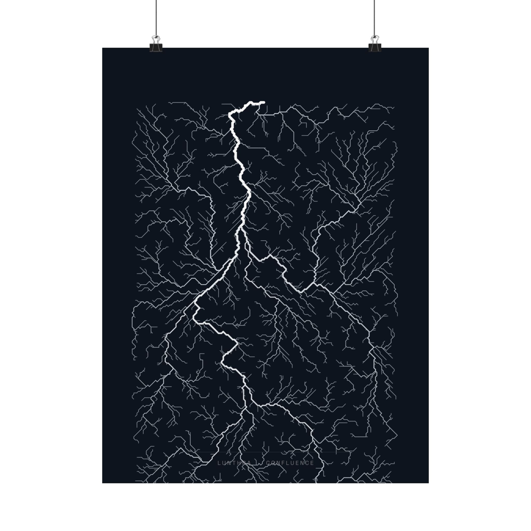 Nile Poster - Modeled Drainage Network Art Wall Art