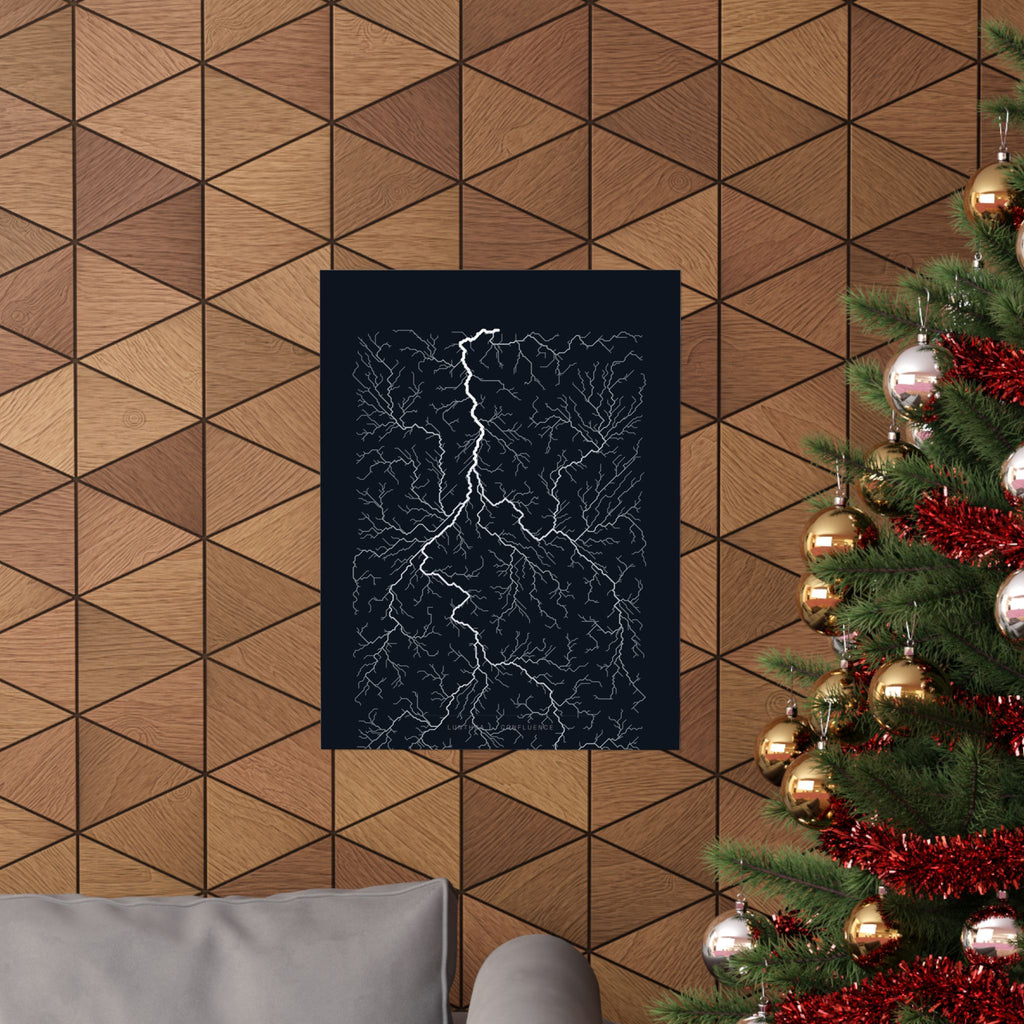 Nile Poster - Modeled Drainage Network Art Wall Art