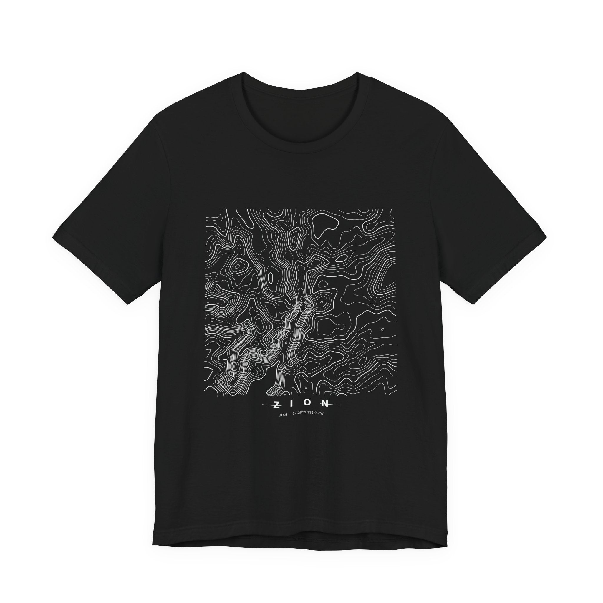 Zion Topographic Tee — Real Canyon Contour Map