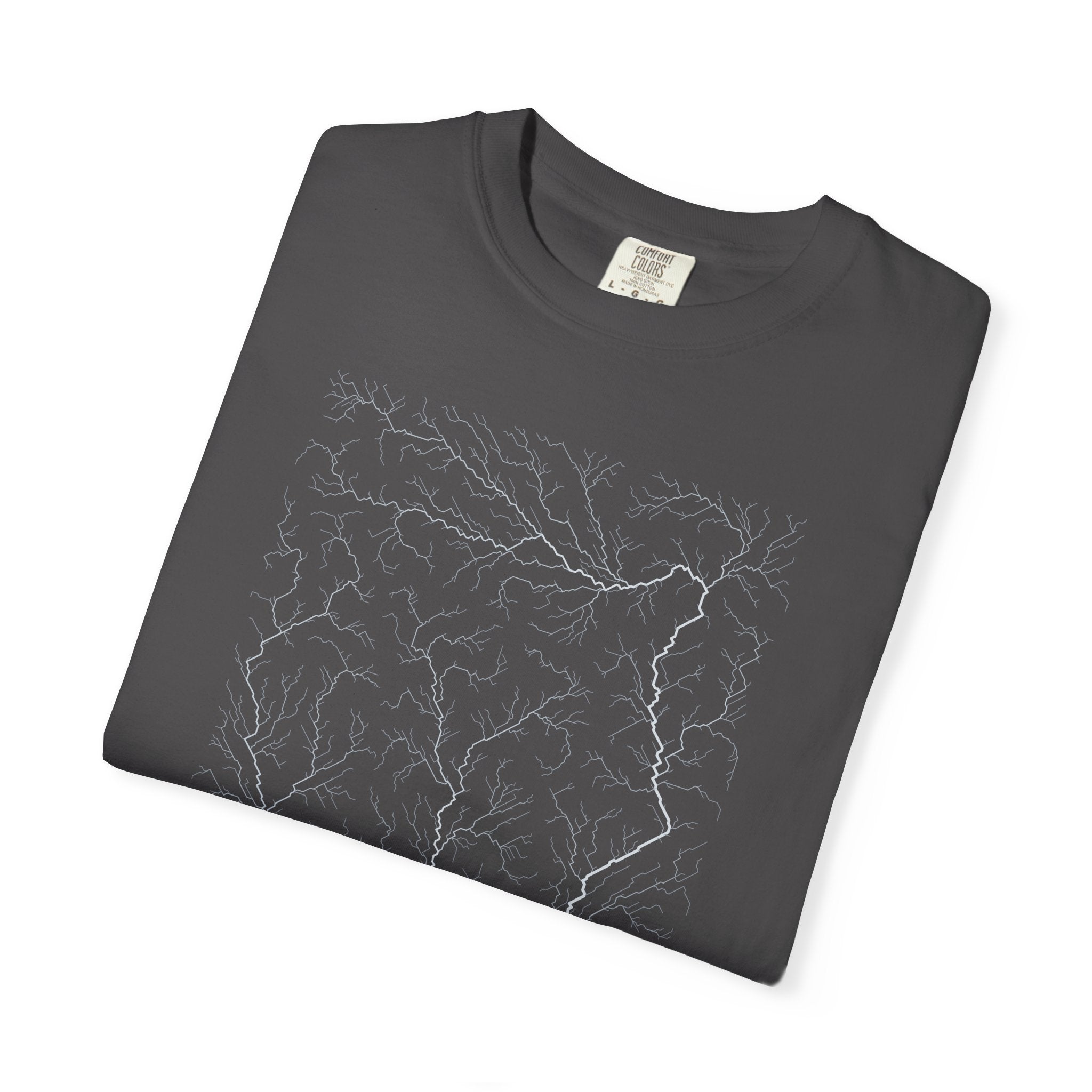Mississippi Tee - Modeled Drainage Network Art | Men's