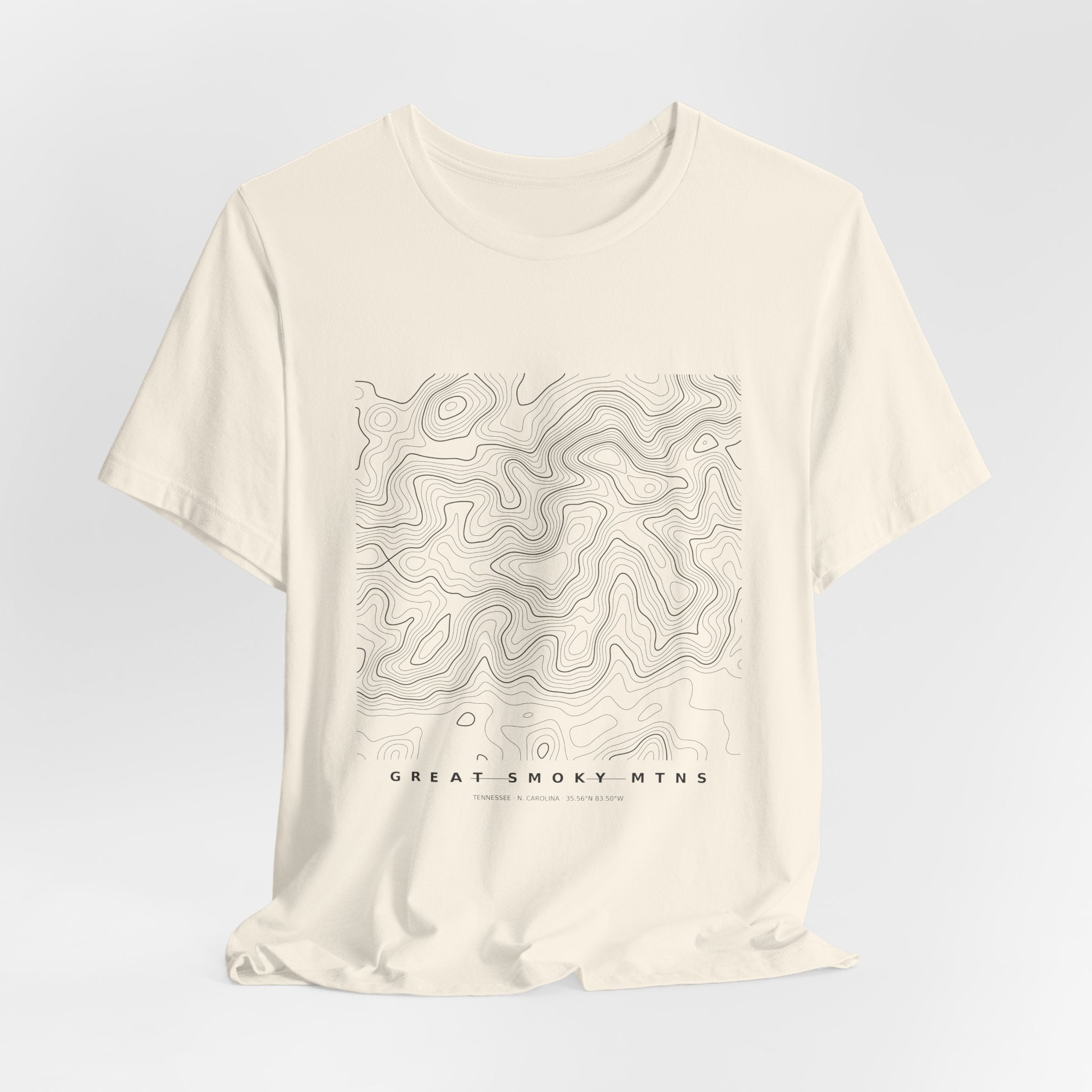 Great Smoky Mountains Topographic Tee — Contour Map