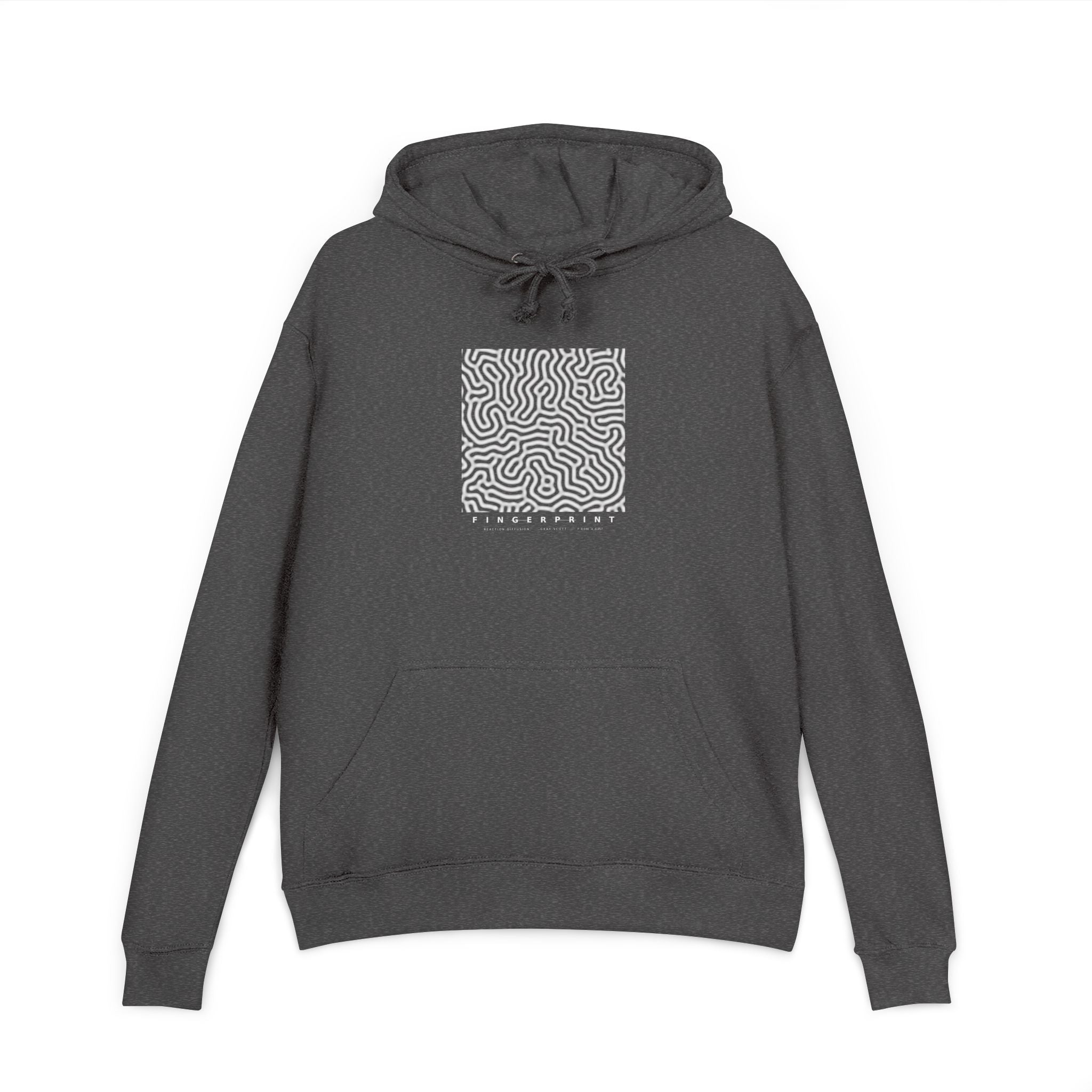 Fingerprint Hoodie - Turing Reaction-Diffusion Art | Men's