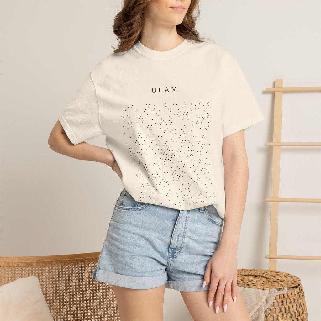 Ulam — Prime Number Spiral Heavyweight Tee