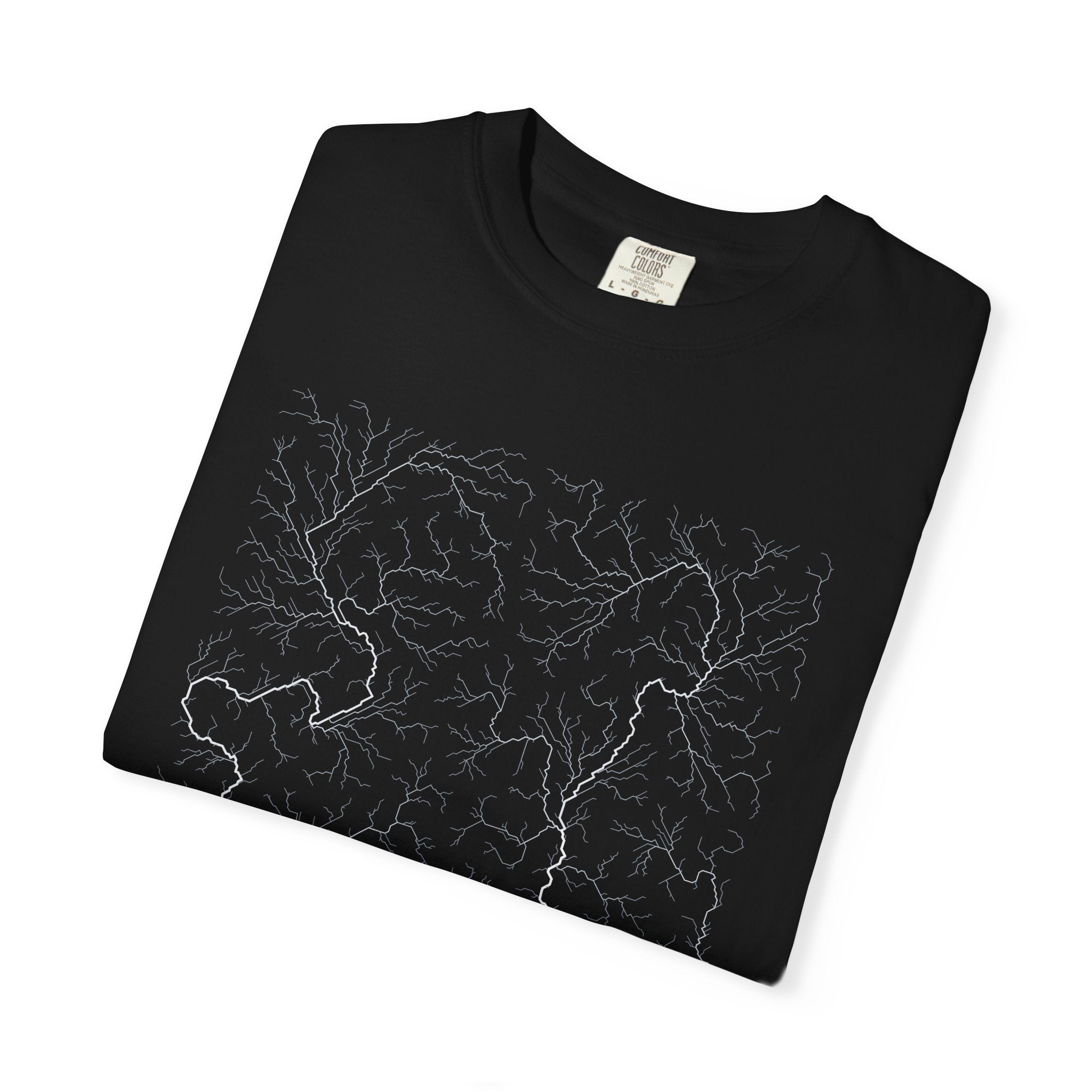 Ganges-Brahmaputra Tee - Modeled Drainage Network Art | Men's