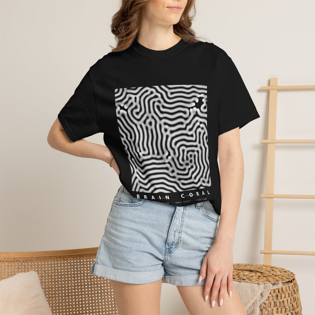 Brain Coral Tee - Turing Reaction-Diffusion Art | Men's