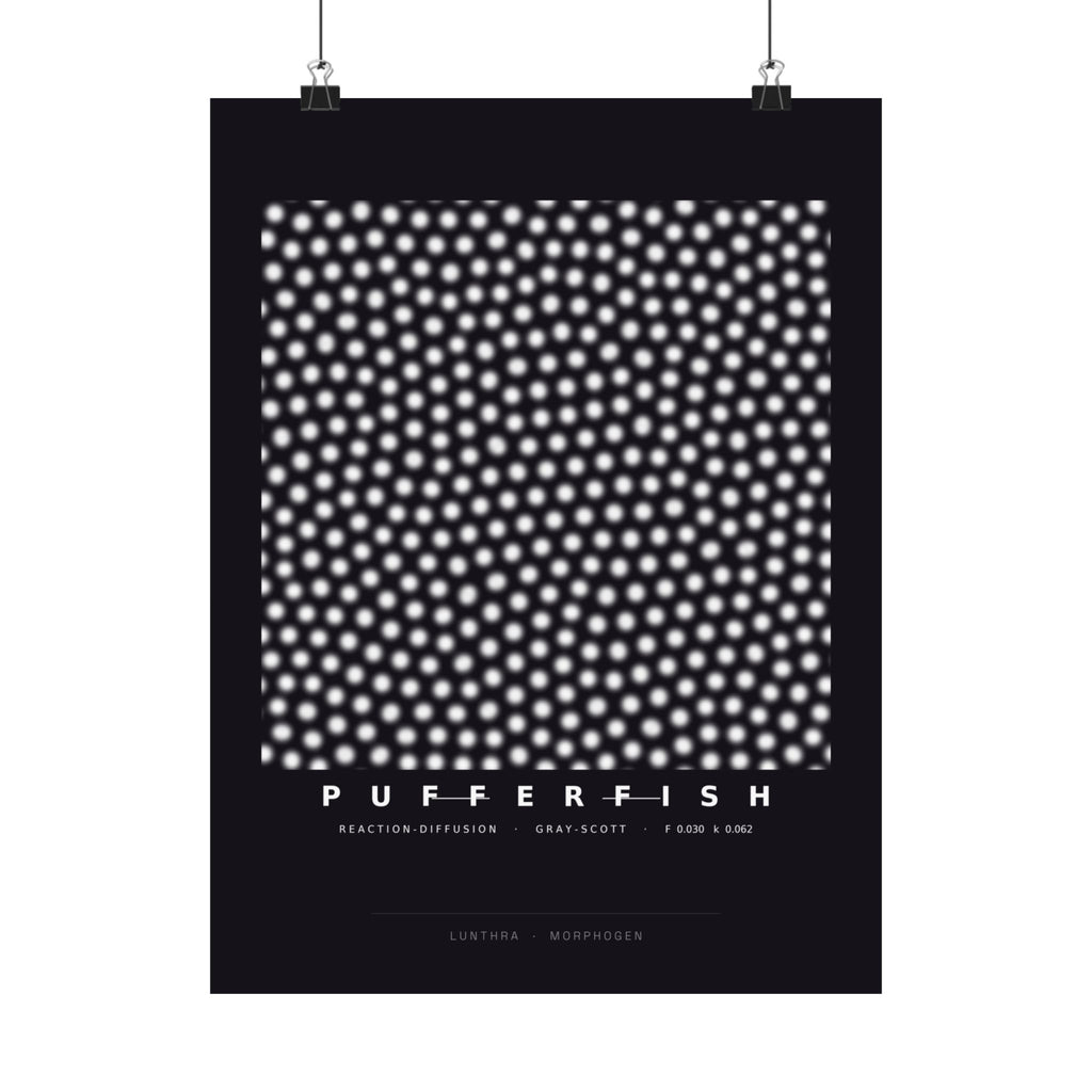 Pufferfish Poster - Turing Reaction-Diffusion Art Wall Art