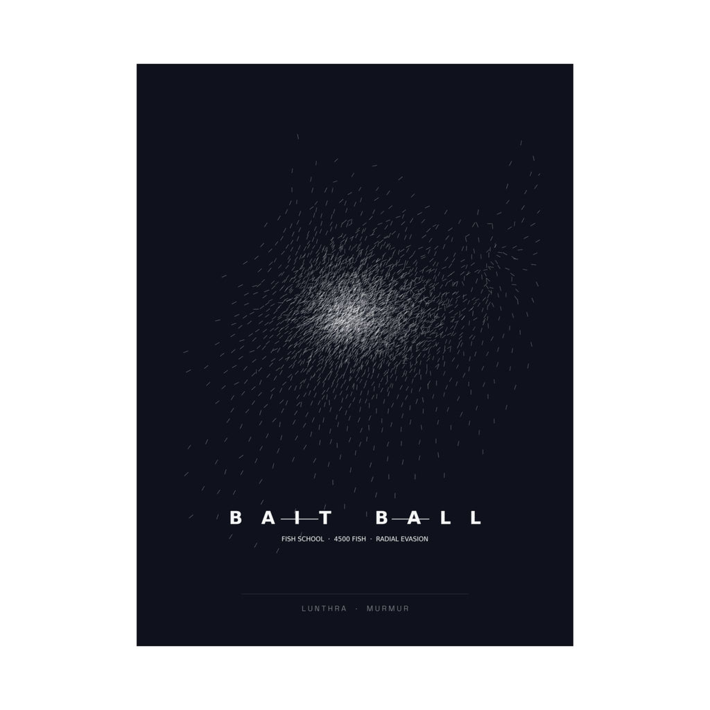 Bait Ball Poster - Boids Flocking Model Art Wall Art