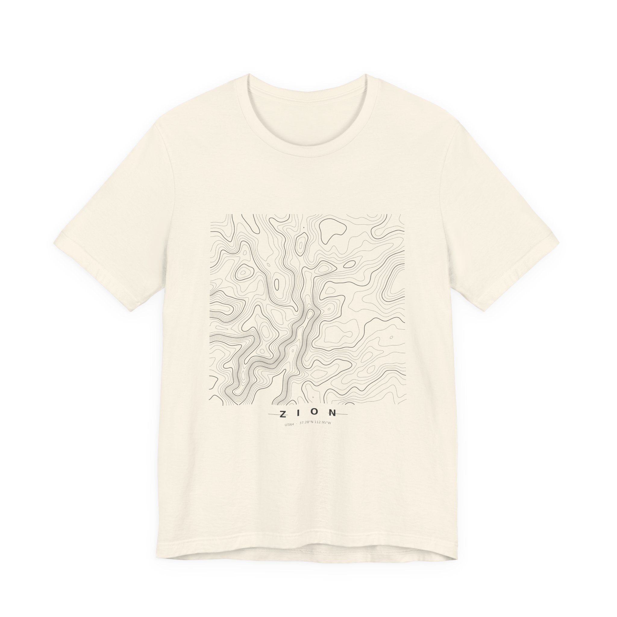 Zion Topographic Tee — Real Canyon Contour Map