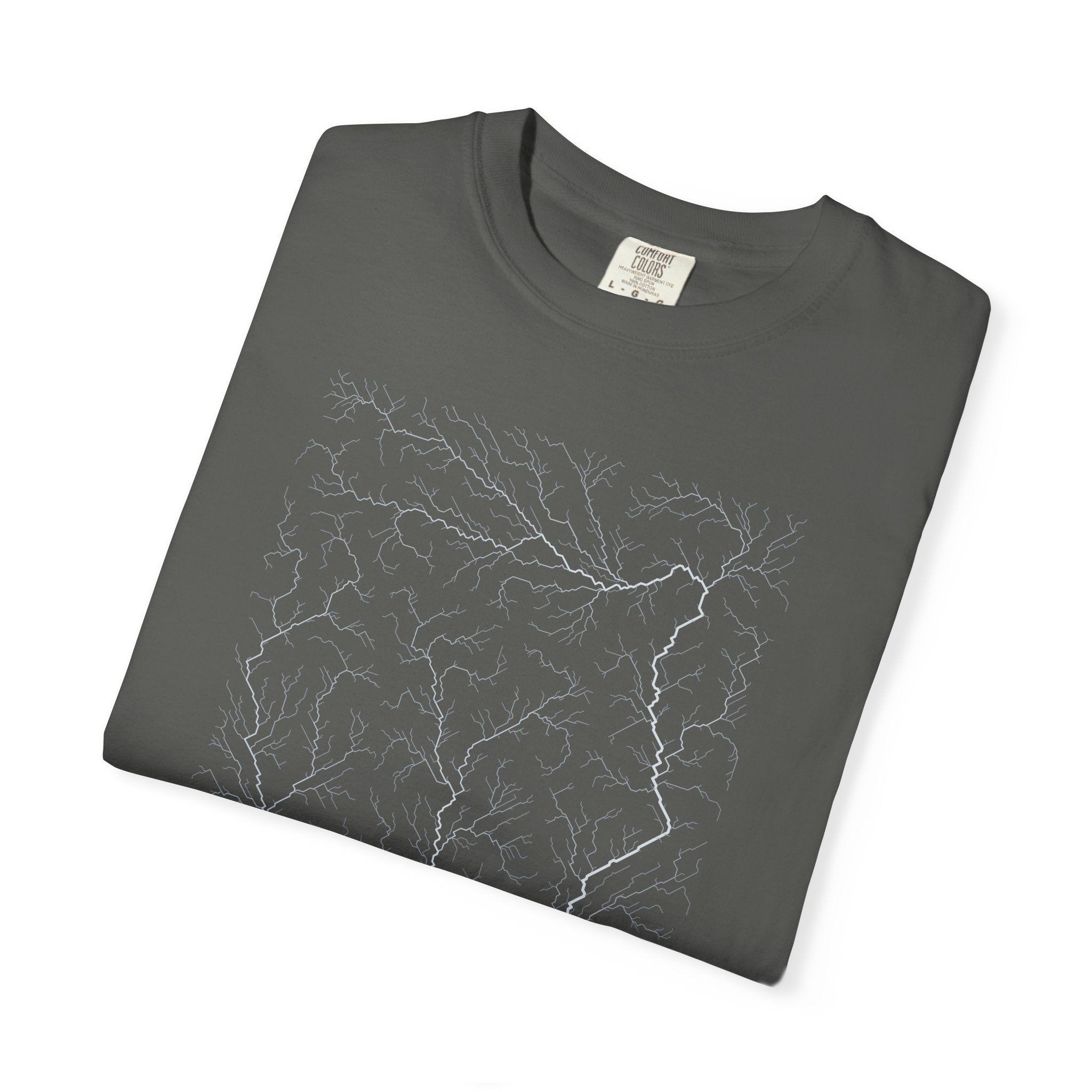 Mississippi Tee - Modeled Drainage Network Art | Men's