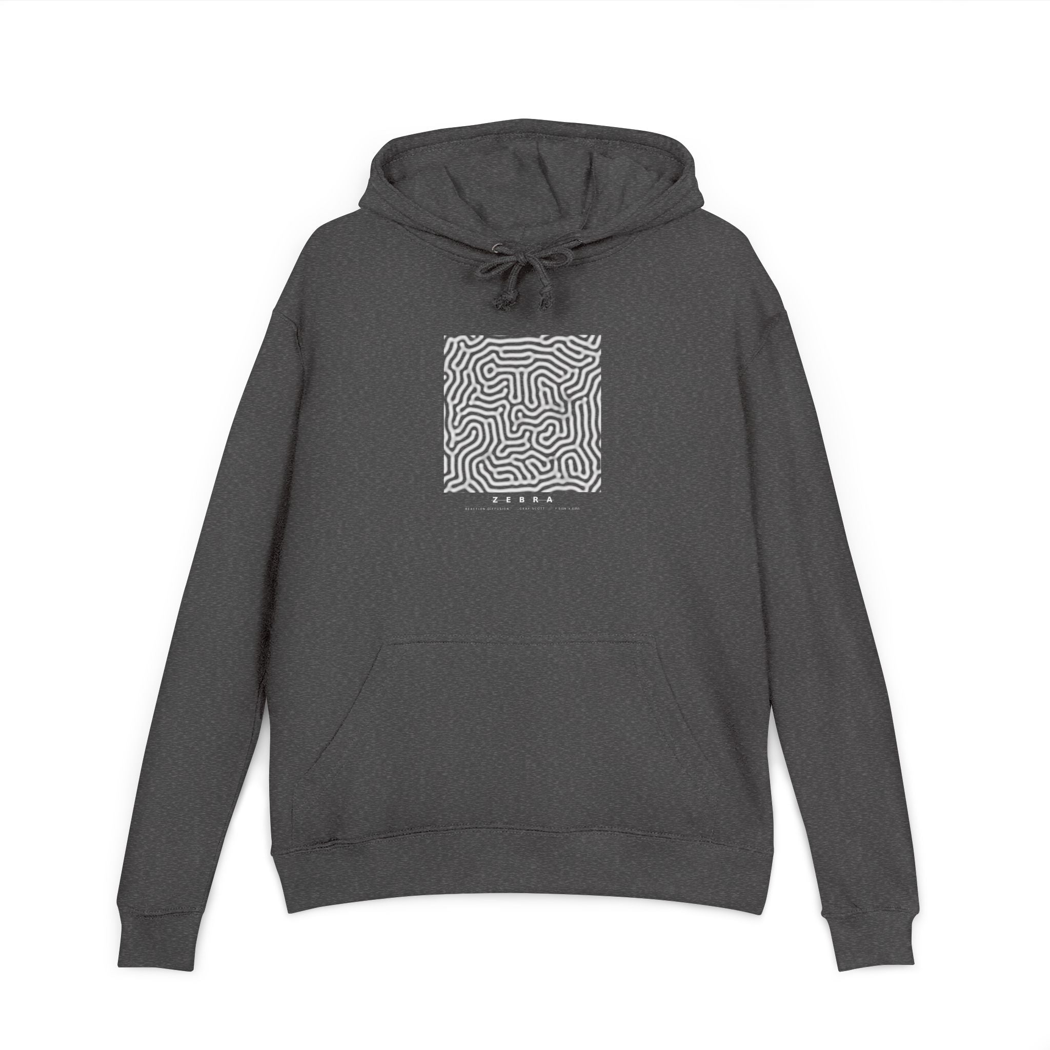 Zebra Hoodie - Turing Reaction-Diffusion Art | Men's