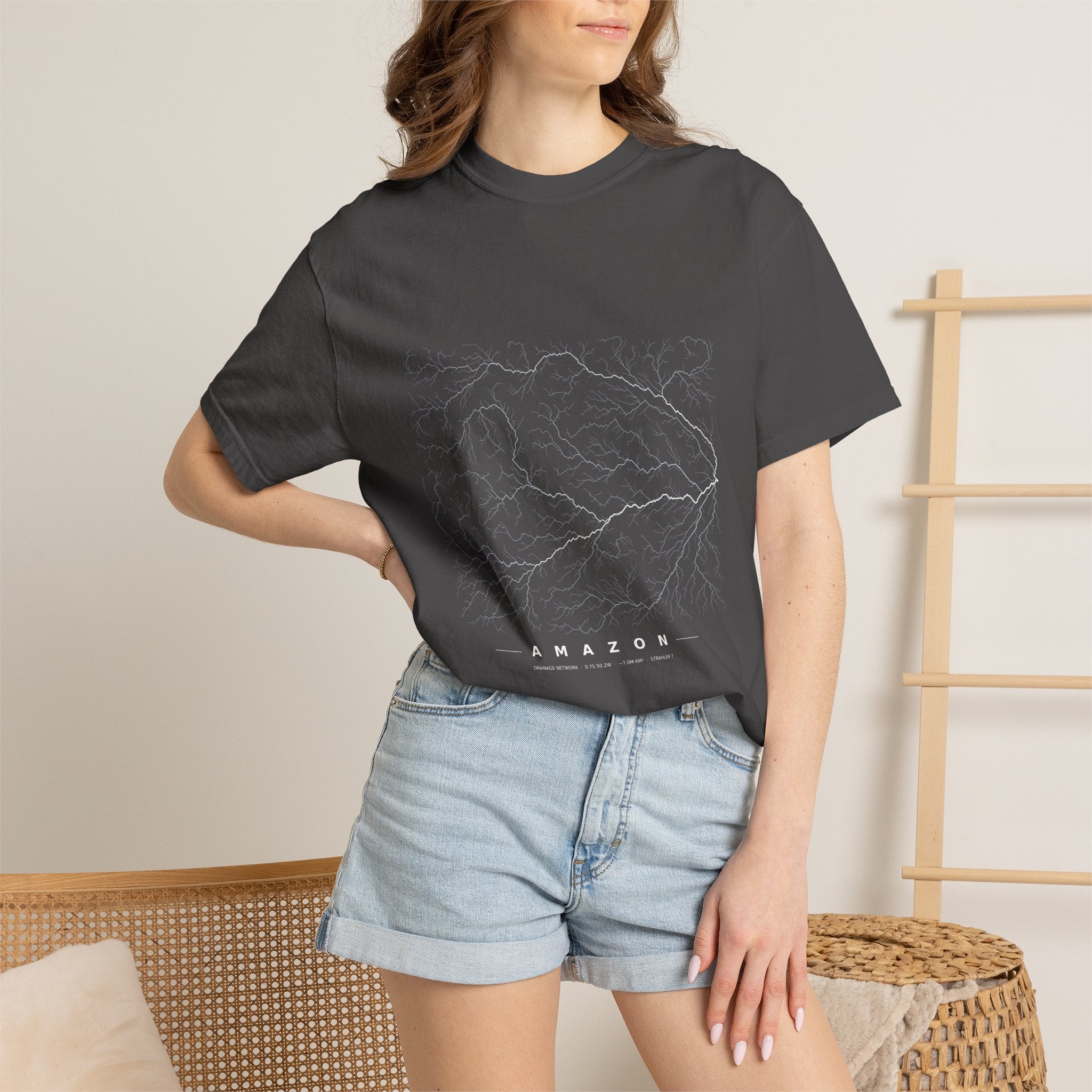 Amazon Tee - Modeled Drainage Network Art | Men's