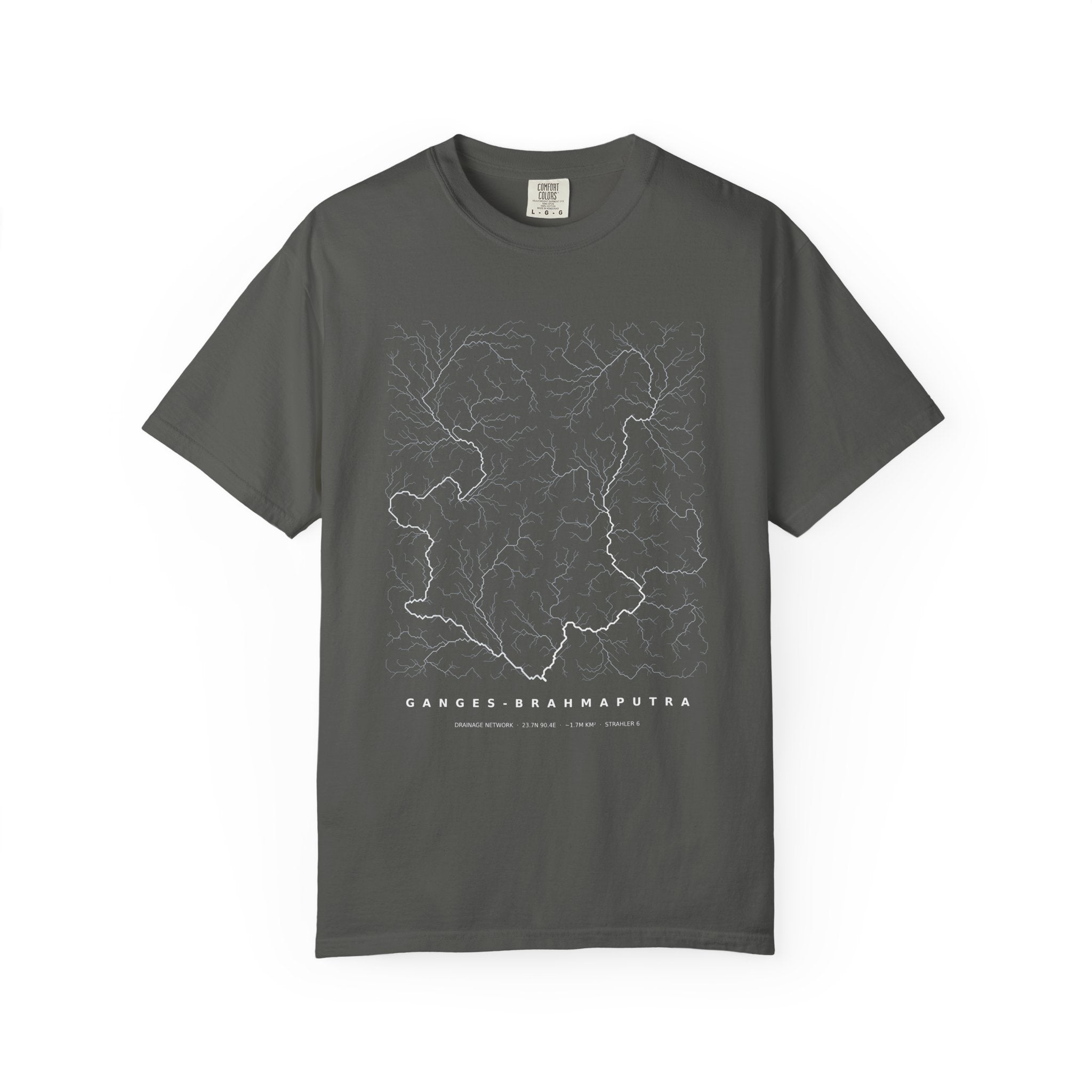 Ganges-Brahmaputra Tee - Modeled Drainage Network Art | Men's