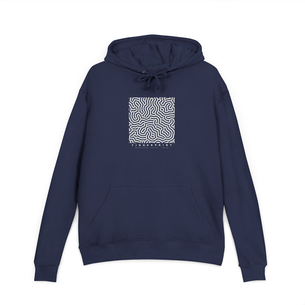 Fingerprint Hoodie - Turing Reaction-Diffusion Art | Men's