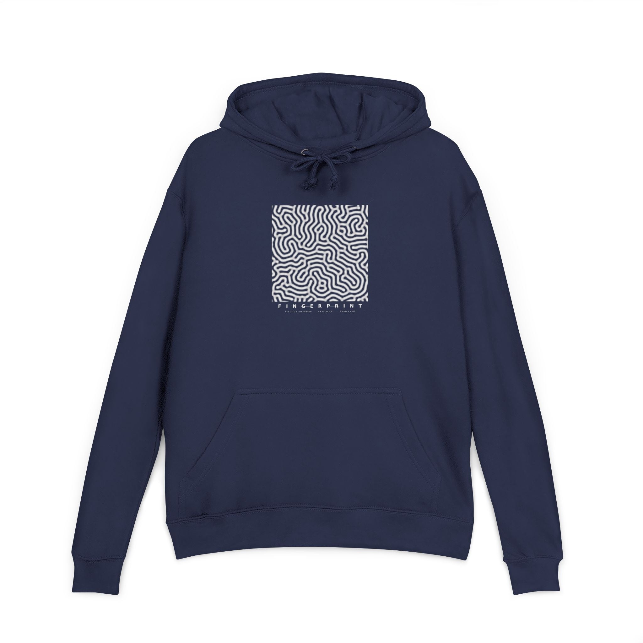 Fingerprint Hoodie - Turing Reaction-Diffusion Art | Men's