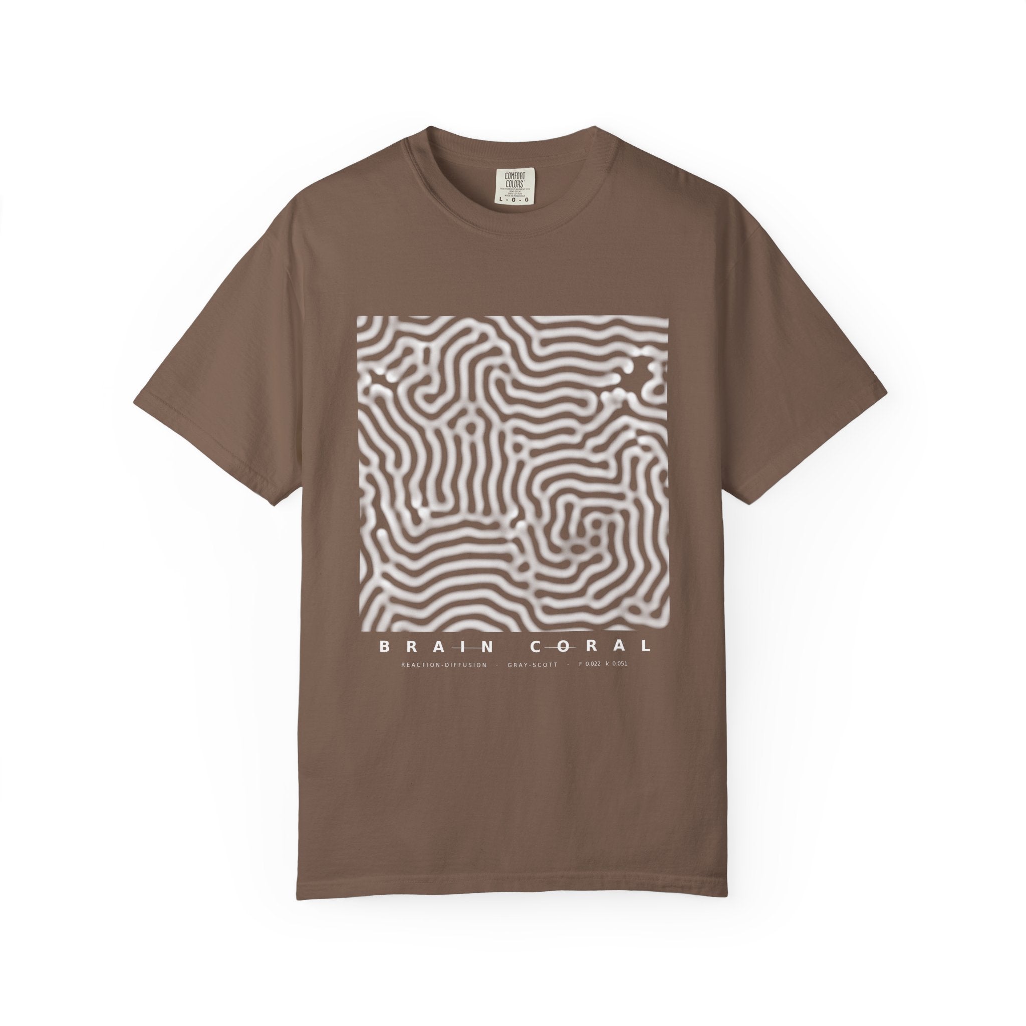 Brain Coral Tee - Turing Reaction-Diffusion Art | Men's