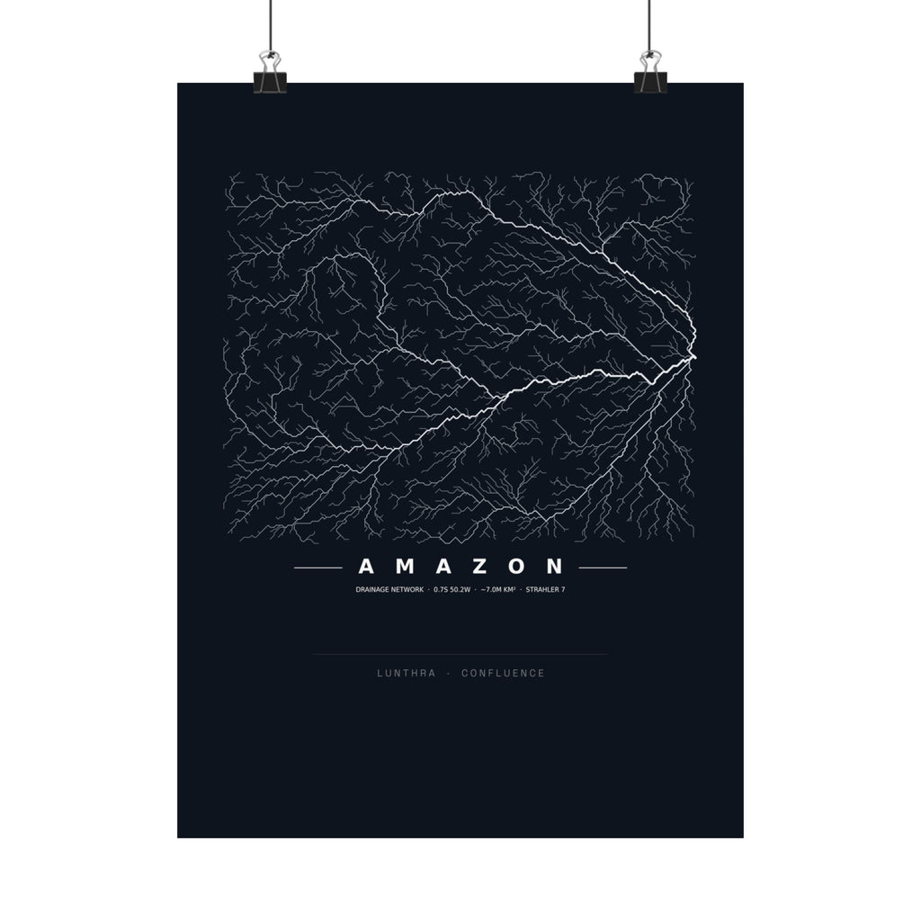 Amazon Poster - Modeled Drainage Network Art Wall Art