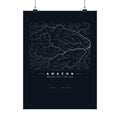 Amazon Poster - Modeled Drainage Network Art Wall Art