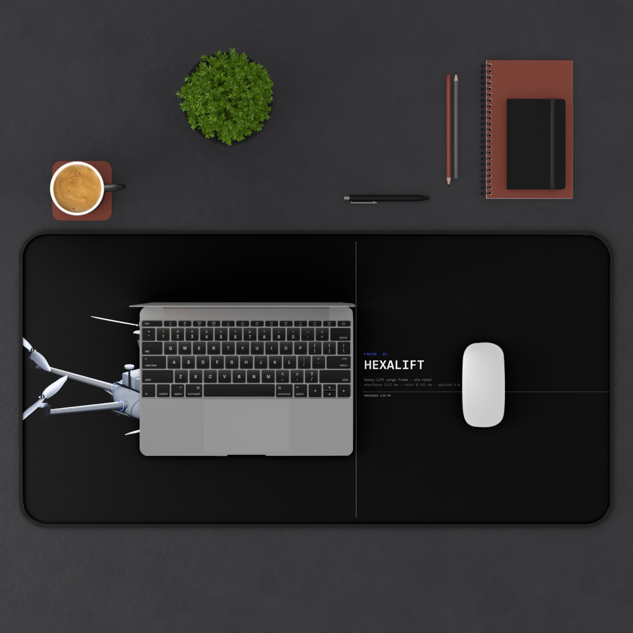 Hexalift — Rotor Desk Mat