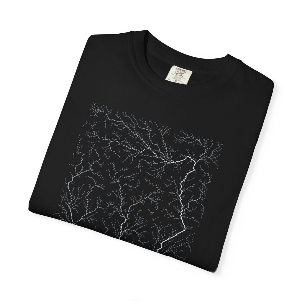 Mississippi Tee - Modeled Drainage Network Art | Men's