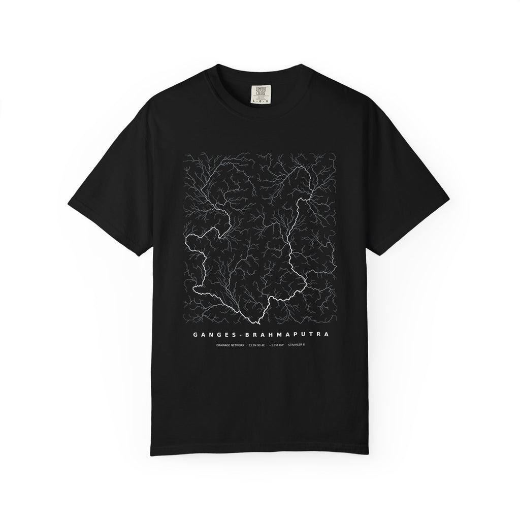 Ganges-Brahmaputra Tee - Modeled Drainage Network Art | Men's