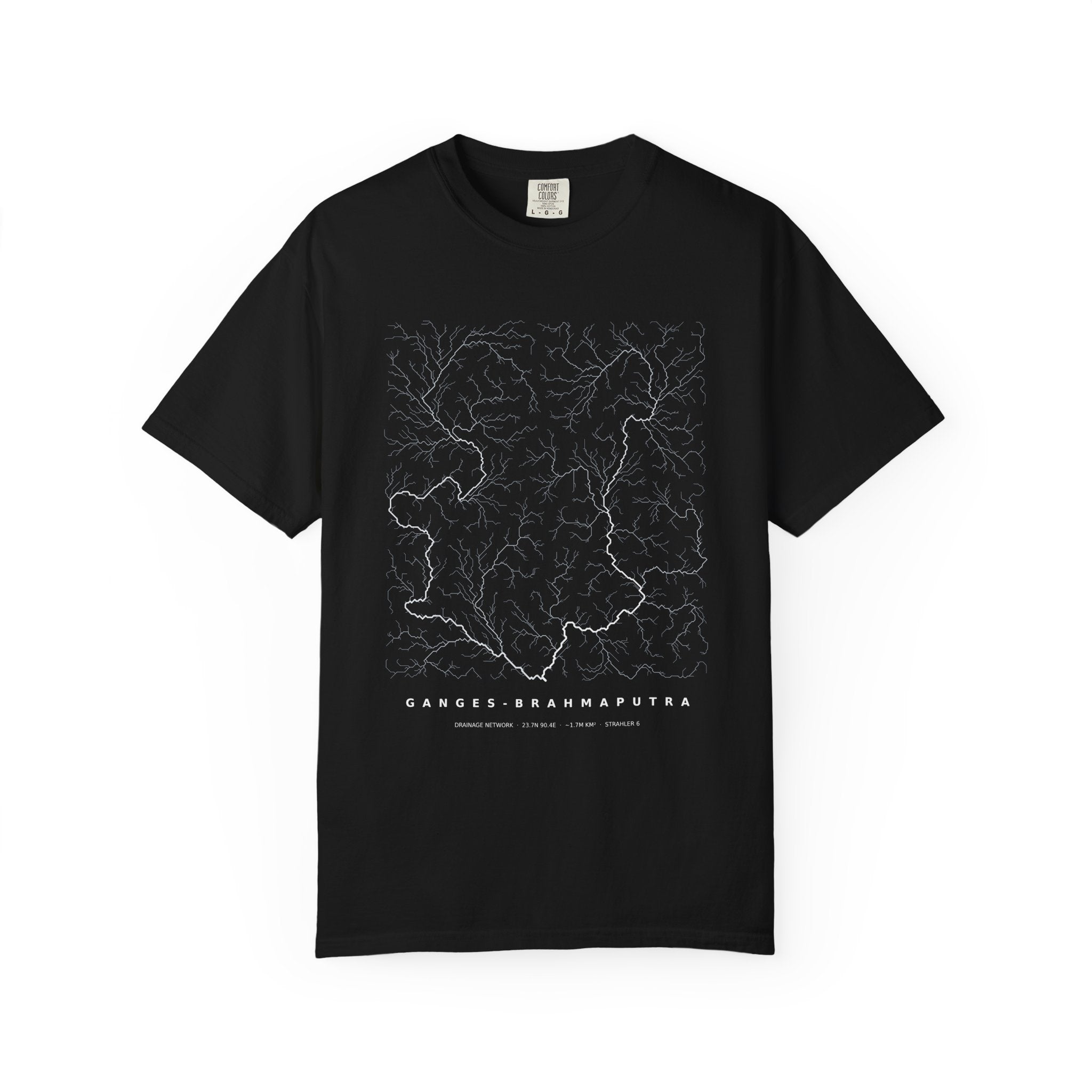 Ganges-Brahmaputra Tee - Modeled Drainage Network Art | Men's