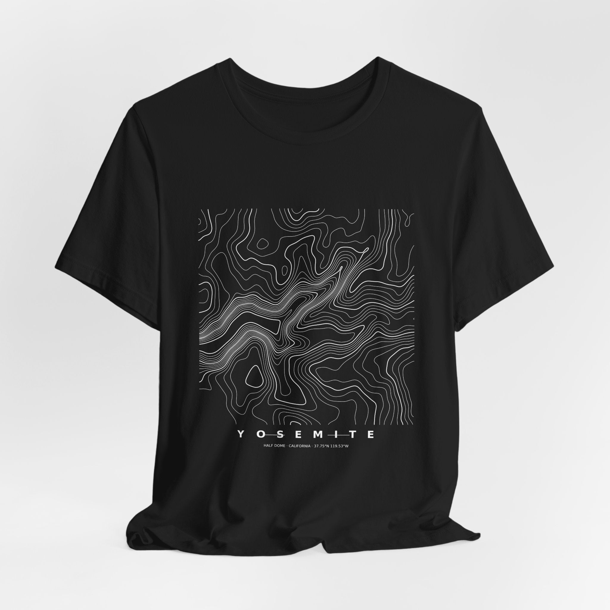 Yosemite Half Dome Topographic Tee — Contour Map