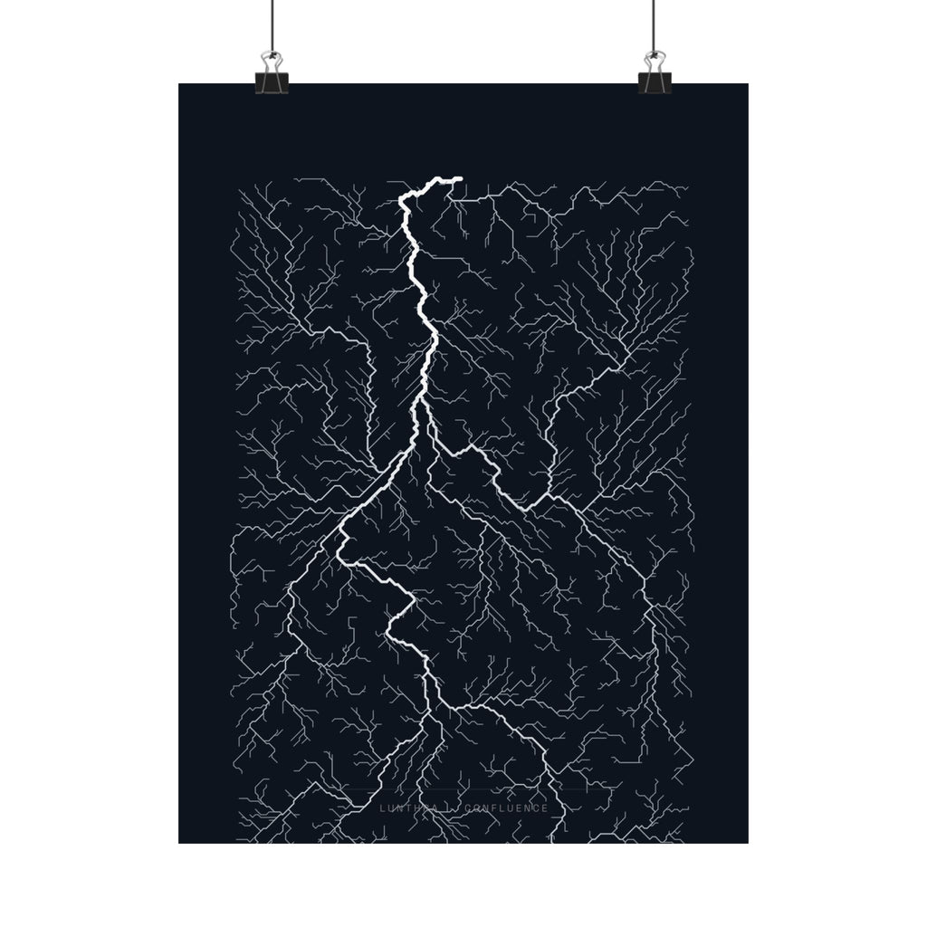 Nile Poster - Modeled Drainage Network Art Wall Art