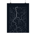 Nile Poster - Modeled Drainage Network Art Wall Art