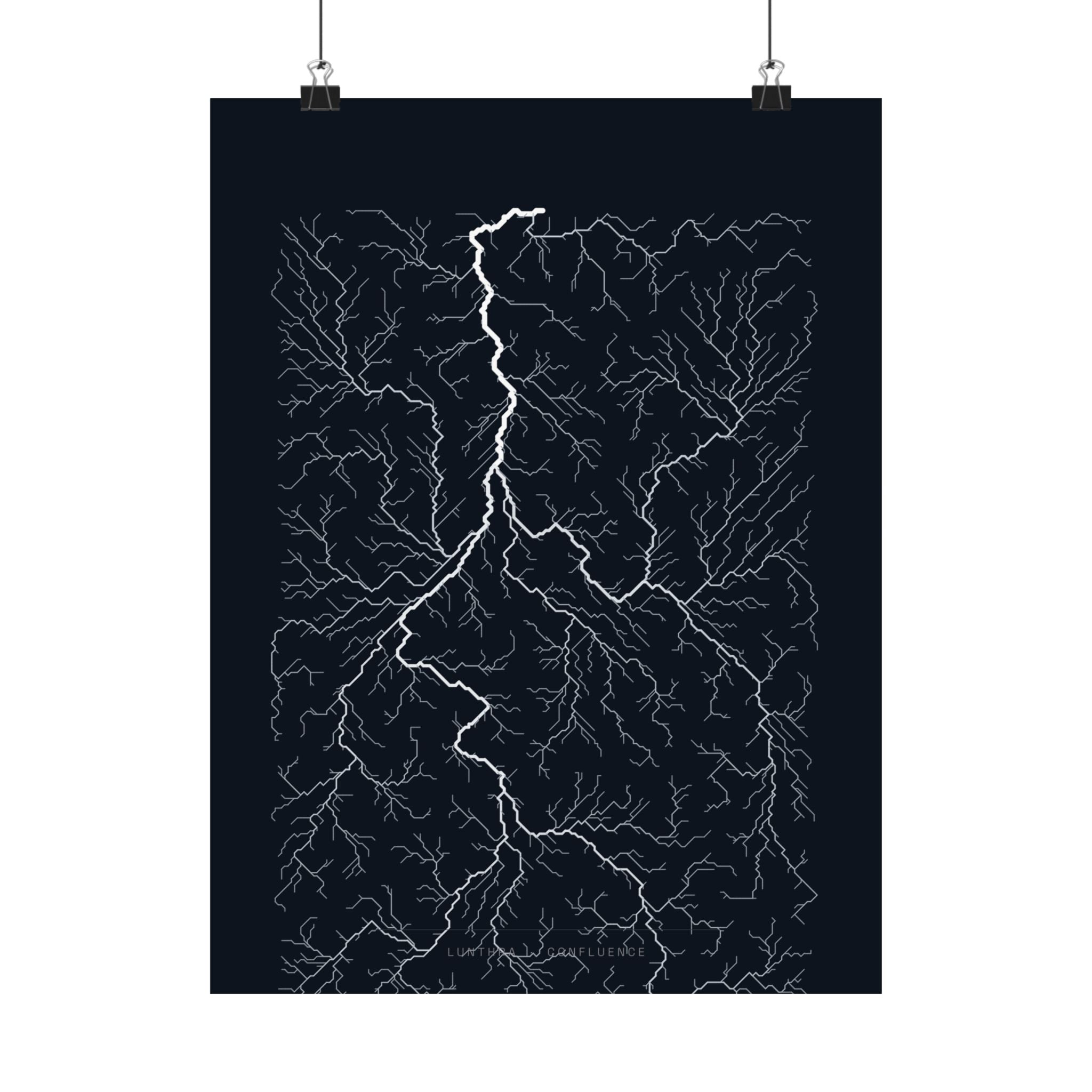 Nile Poster - Modeled Drainage Network Art Wall Art